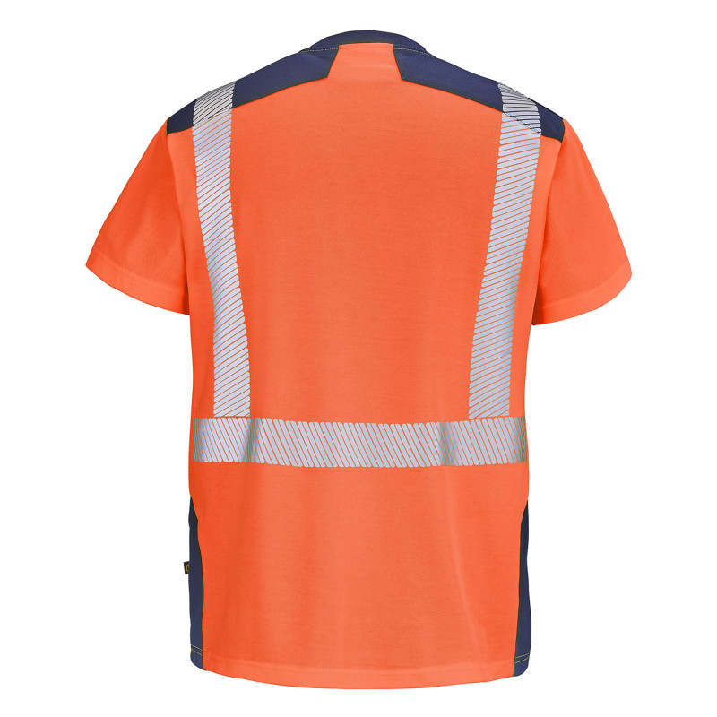 Tee Shirt De Travail Fluo Classe Haute Visibilit Cepovett Safety