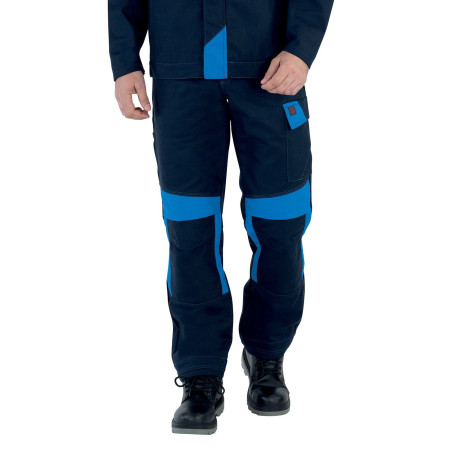 Pantalon Homme bleu de travail avec ceinture reglagble A. Lafont - Pantalons  de travail 
