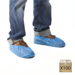 Couvre chaussures jetables pour la protection. Kit de 100 couvres