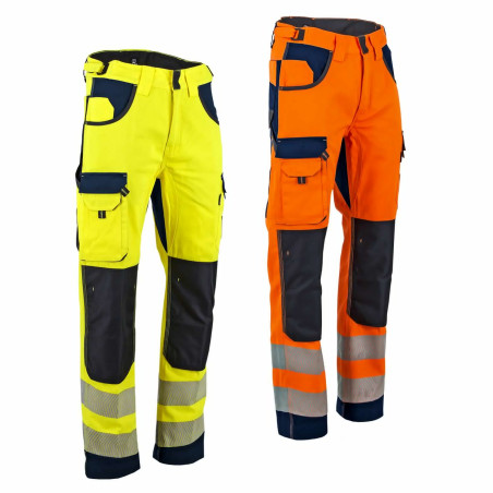 Les produits   Vêtement de travail - Balise pantalon HV homme  vert/jaune T52 LMA