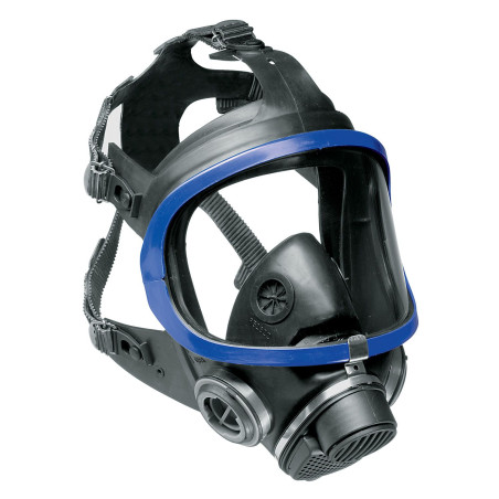 Masque complet de protection respiratoire bi-filtre avec système