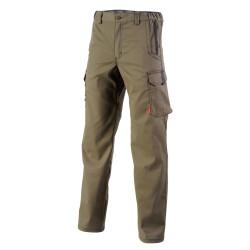 Pantalon professionnel stretch sans poches genoux Chinook Lafont Collection Stone marron havane