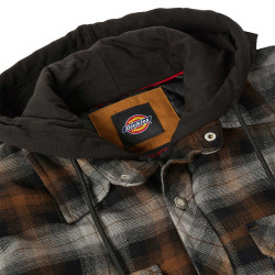 Dickies Veste chemise en flanelle doublée avec traitement Hydroshield pour  homme en Plaid Buffalo Noir Ardoise Foncé