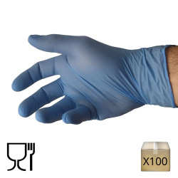 x100 Gants en nitrile non poudrés 