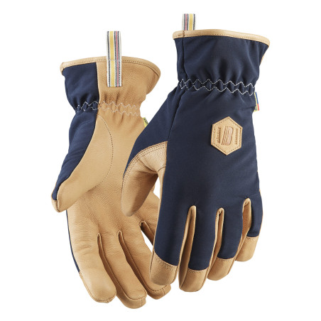 gants de travail cuir de chevre t.9 bleu