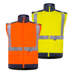Gilet de sécurité à haute visibilité pour superviseur – 2TG, orange  S-25057ORG2X - Uline