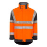 Veste de pluie haute visibilité orange fluo