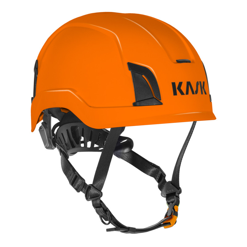 casque chantier orange