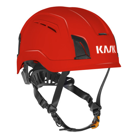 casque sécurité rouge