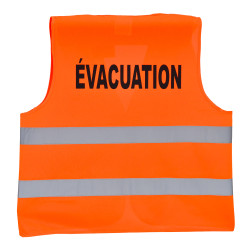 gilet orange fluo évacuation