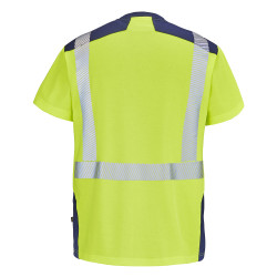 t shirt travail jaune fluo