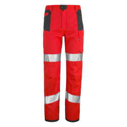 pantalon haute visibilite rouge