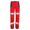 pantalon haute visibilite rouge