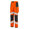 pantalon travail orange fluo