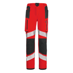 pantalon haute visibilité rouge