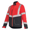 blouson travail rouge fluo