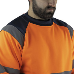 Sweat haute visibilité orange lma