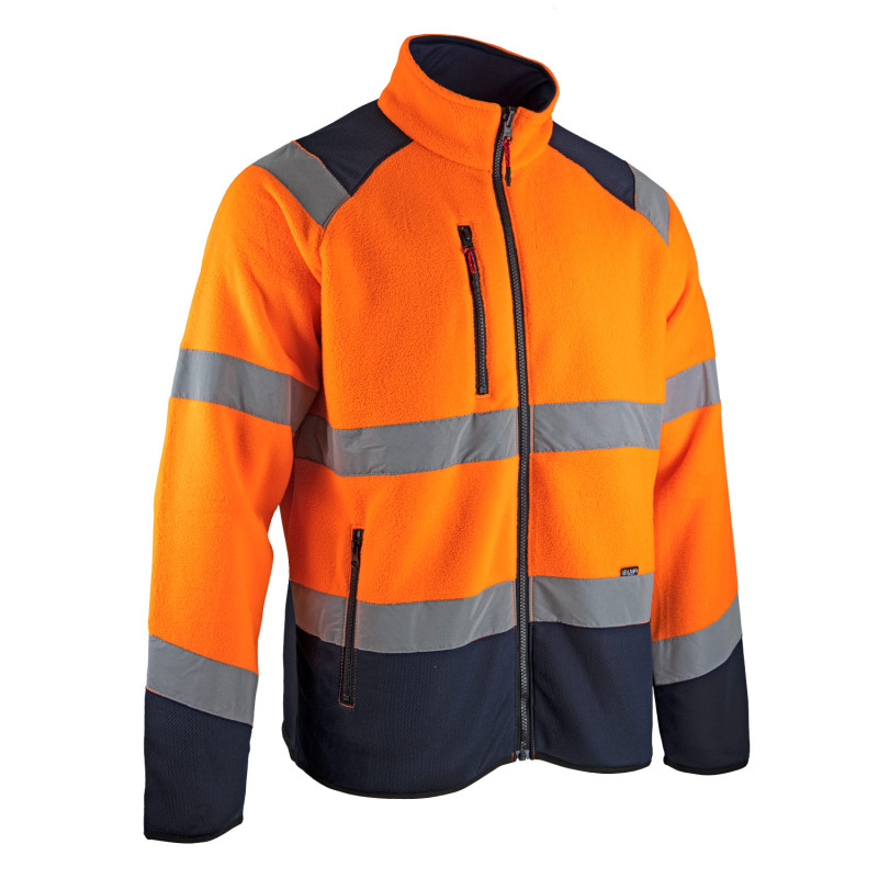 Veste polaire haute visibilité orange