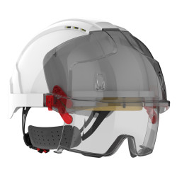 casque chantier avec visiere