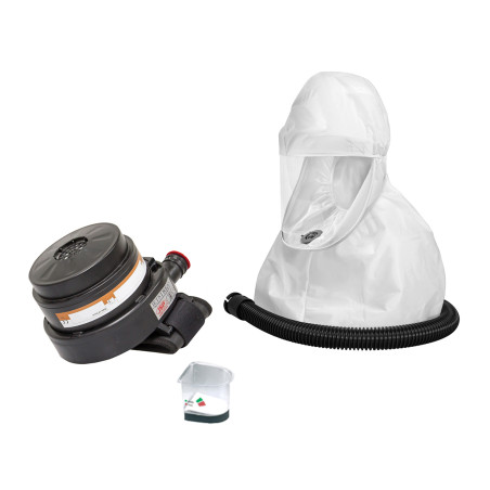 cagoule ventilation assistée gaz poussière