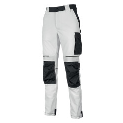 pantalon blanc travail stretch