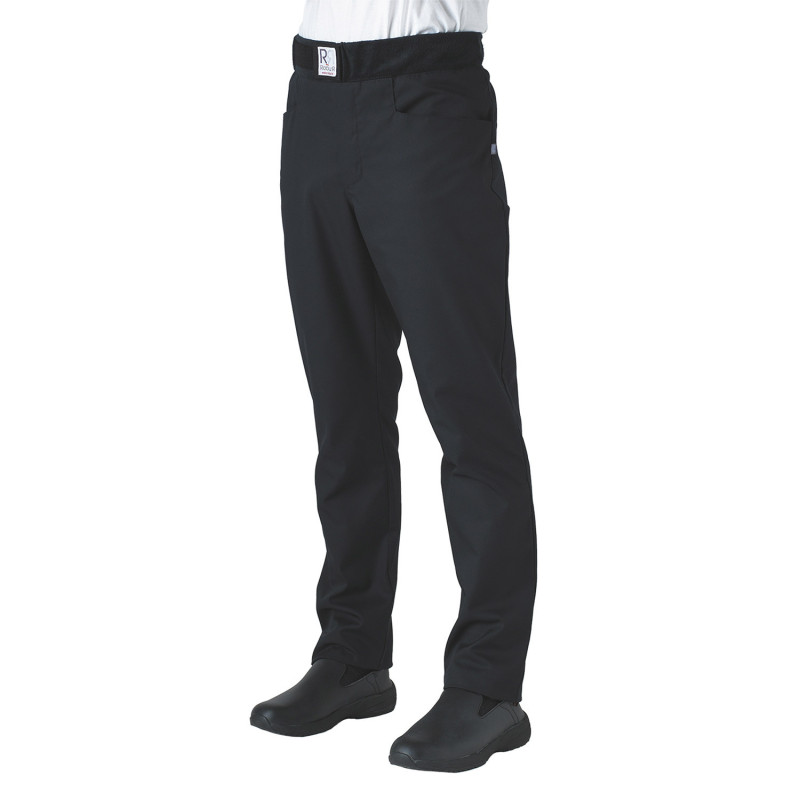 Pantalon de cuisine slim noir pour homme et femme Robur ARCHET