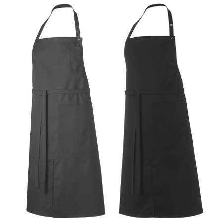 Tablier de service de cuisine professionnel noir 100% coton mixte serveur  restauration cuisine restaurant, VPSM21